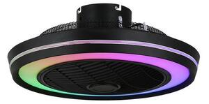 Ανεμιστήρας Πλαφονιέρα Οροφής Μαύρος Rgb Φ51 Dc 20W 300-25045 Eurolamp 300-25045 Μαύρο