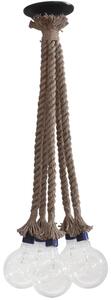 Κρεμαστό Φωτιστικό Οροφής Rope UT-5L TS σχοινί Heronia 31-0195 Καφέ