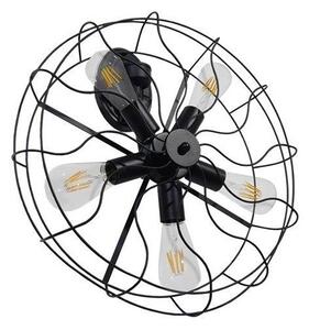 Απλίκα Φωτιστικό Τοίχου Μαύρο Φ46 GloboStar FAN 01163 01163 Μαύρο