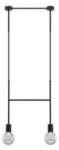 Κρεμαστό Φωτιστικό Οροφής δίφωτο 100-01125-06 μίνιμαλ μεταλλικό Luma 100-01125-06-BLACK Μαύρο