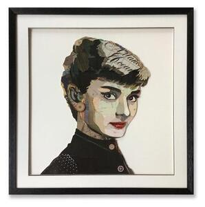 Πίνακας Κολάζ Audrey Hepburn 75x75 εκ. 3600-5 Supergreens 3600-5 Μαύρο