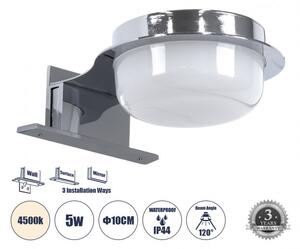 Απλίκα Καθρέπτη Μπάνιου LED 5W 560lm KIARA Globostar 60402 Νίκελ Ματ