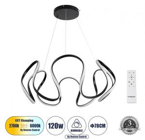 Κρεμαστό Φωτιστικό Οροφής LED 120W 13440lm TARANTULA Globostar 61394 Μαύρο