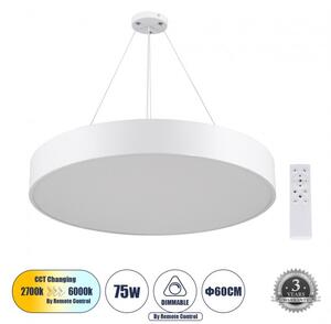 Κρεμαστό Φωτιστικό Οροφής LED 75W 8625lm BURTON Globostar 61203 Λευκό