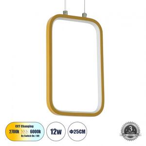 Κρεμαστό Φωτιστικό Οροφής LED 12W 1320lm NEROBA 61301 Χρυσό Globostar 61301 Χρυσό