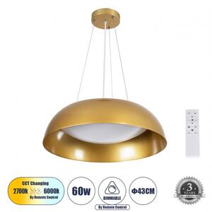 Κρεμαστό Φωτιστικό Οροφής LED 60W 6900lm ANATOLIA Globostar 61268 Χρυσό