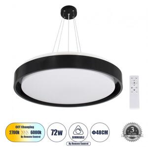 Κρεμαστό Φωτιστικό Οροφής LED 72W 8306lm BARCHETTA Globostar 61046 Μαύρο