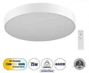 Πλαφονιέρα Φωτιστικό Οροφής LED CCT 75W 8625lm BURTON Globostar 61203-1 Λευκό