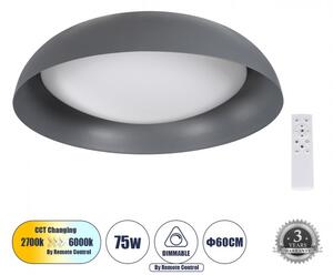 Πλαφονιέρα Φωτιστικό Οροφής LED CCT 75W 8625lm ANATOLIA Globostar 61265 Ανθρακί