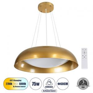 Κρεμαστό Φωτιστικό Οροφής LED 75W 8625lm ANATOLIA Globostar 61270 Χρυσό