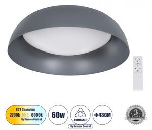 Πλαφονιέρα Φωτιστικό Οροφής LED CCT 60W 6900lm ANATOLIA Globostar 61262 Ανθρακί