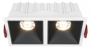 Χωνευτό Σποτ Οροφής Alfa LED 20W 3000K Διπλό Μαύρο-Λευκό DL043-02-10W3K-SQ-WB MAYTONI DL043-02-10W3K-SQ-WB Ασπρόμαυρο