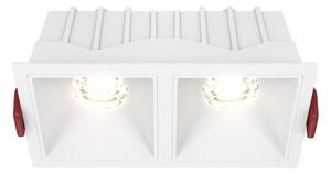 Χωνευτό Σποτ Οροφής Alfa LED 20W 3000K Διπλό Λευκό DL043-02-10W3K-SQ-W MAYTONI DL043-02-10W3K-SQ-W Λευκό