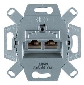 Πρίζα Δικτύου Διπλή RJ45 STP Cat 6A-500MHz Berker 1930 4587 Hager 4587