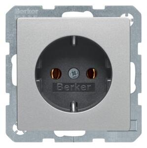 Πρίζα Σούκο Αλουμίνιο Berker Q.1 41436084 Hager 41436084 Αλουμίνιο