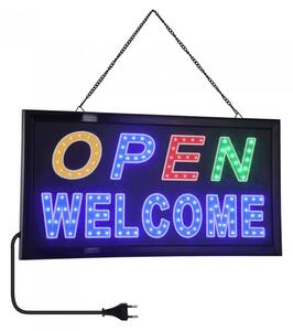 Διακοσμητικό Φωτιστικό Led Πινακίδα Open Welcome 75680 Globostar 75680 Πολύχρωμο