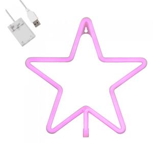 Διακοσμητικό Φωτιστικό Neon Led Star H27,5 Φ27,5 Globostar 78586 Ροζ