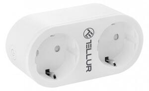 Tellur Smart WiFi AC Dual Plug Διπλή Εξωτερική Πρίζα Ρεύματος WiFi με Ένδειξη ενεργειακής κατανάλωσης λευκό TLL331061 Λευκό