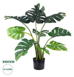 Artificial Garden MONSTERA 20001 Τεχνητό Διακοσμητικό Φυτό Μονστέρα Υ85cm Globostar 20001 Πράσινο