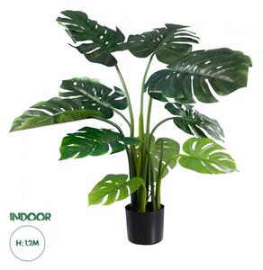 Artificial Garden MONSTERA 20002 Τεχνητό Διακοσμητικό Φυτό Μονστέρα Υ120cm Globostar 20002 Πράσινο