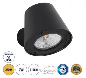 Απλίκα Εσ/Εξ Up or Down LED 7W 2700K IP65 Αλουμίνιο GARDENIA Globostar 60799 Μαύρο