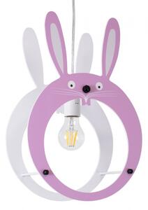 Παιδικό Κρεμαστό Φωτιστικό E27 PVC BUNNY Ροζ 61577 Globostar 61577 Ροζ