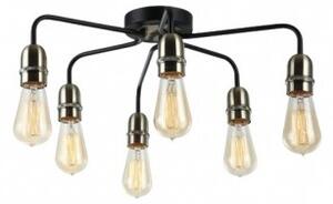 Φωτιστικό Οροφής 6xE27 15W Μαύρο Οξυντέ 123-02302-13 Luma Lighting 123-02302-13 Ορείχαλκος