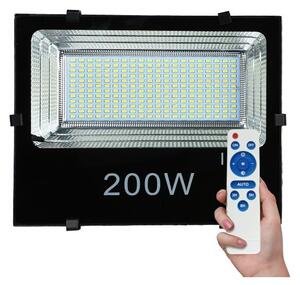 Ηλιακός Προβολέας LED SMD 200W 6000K IP65 Μαύρος 6435 Spotlight 6435 Μαύρο