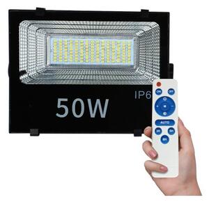 Ηλιακός Προβολέας LED SMD 50W 6000K IP65 Μαύρος 6433 Spotlight 6433 Μαύρο