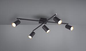 Σποτ Φωτιστικό Οροφής 5xGU10 Κινητό Marley Trio Lighting 612400532 Μαύρο