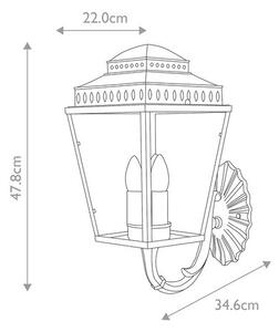 Απλίκα Φωτιστικό Τοίχου 3xE14 60W IP44 Mansion House Elstead Lighting MANSION-HOUSE-WB1-PN Νίκελ Ματ