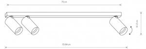 Σποτ Φωτιστικό Ράγας 3xGU10 10W IP20 Mono Nowodvorski 7767 Μαύρο-Χρυσό