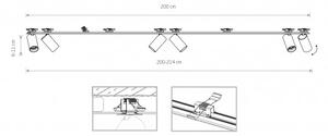 Σποτ Φωτιστικό Ράγας 6xGU10 10W IP20 Mono Surface Nowodvorski 7832 Λευκό