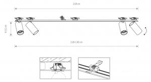 Σποτ Φωτιστικό Ράγας 4xGU10 10W IP20 Mono Surface Nowodvorski 7831 Λευκό