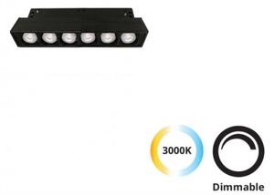 Φωτιστικό Μαγνητικής Ράγας LED 8W 3000K 12,5x4,4 Magnetic Viokef 4244401 Μαύρο