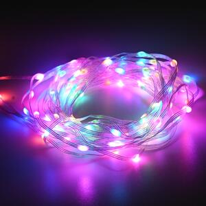 Λαμπάκια Σειρά 100 LED RGB Smart String Connectable USB 10μ Remote App IP44 3μ Καλώδιο X04100371 ACA X04100371 Διάφανο