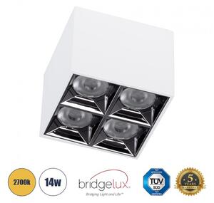 Επίτοιχο Σποτ Downlight LED TrimLess 14W-Λευκό Κάτοπτρο Χρωμίου 2700K LUMINAR SUPERIOR 60335 Globostar 60335 Λευκό