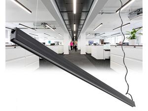 Γραμμικό Κρεμαστό Φωτιστικό Linear LED 18W Θερμό 2700K Μαύρο OFFICE 61025-1 Globostar 61025-1 Μαύρο