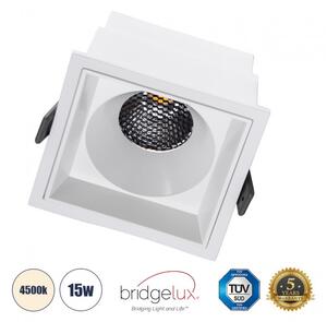 Χωνευτό Σποτ Downlight LED TrimLess 15W Λευκό-Φυσικό 4500K PLUTO-B 60278 Globostar 60278 Λευκό