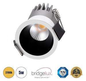 Χωνευτό Σποτ Downlight LED TrimLess 5W Λευκό-Μαύρο Θερμό 2700K MICRO-S 60235 Globostar 60235 Λευκό