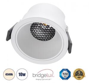 Χωνευτό Σποτ Downlight LED TrimLess 10W Λευκό-Φυσικό 4500K PLUTO-M 60254 Globostar 60254 Λευκό