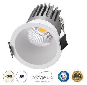 Χωνευτό Σποτ Downlight LED TrimLess 7W Λευκό-Φυσικό 4500K MICRO-B 60242 Globostar 60242 Λευκό