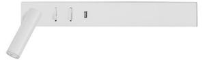 Απλίκα Φωτιστικό Τοίχου με Σποτ Αριστερά και USB Vida 9533524 λευκό Nova Luce 9533524 Λευκό
