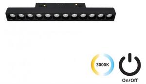 Μαγνητικό Φωτιστικό Ράγας LED 13W IP20 3000K Magnetic Viokef 4244402S Μαύρο