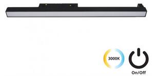 Μαγνητικό Φωτιστικό Ράγας LED 21W IP20 3000K Magnetic Viokef 4244301S Μαύρο