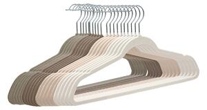 Κρεμάστρες Ρούχων Βελουτέ (Σετ 20τμχ) F-V Hang'Clip 218616 Beige
