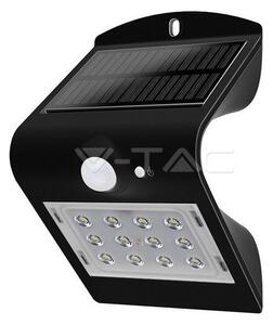 Ηλιακό Φωτιστικό LED 1.5W με Αισθητήρα Solar Wall Light Φως Ημέρας 4000K Μαύρο 8277 VTAC 8277 Μαύρο