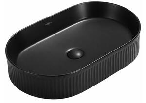Mexen Grovo οπής νιπτήρας 49 x 31 cm, μαύρο ματ - 22304985
