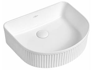Mexen Grovo νεροχύτης επιτραπέζιος με ραβδώσεις 40 x 35 cm, λευκός - 22304000