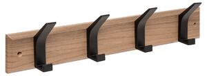 Κρεμάστρα Τοίχου 4 Θέσεων (45x6.5x10) F-V Ziny Wood/Black 209386A